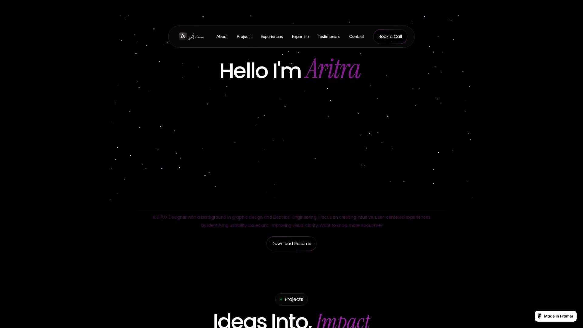 Portfolio website of Aritra Banerjee