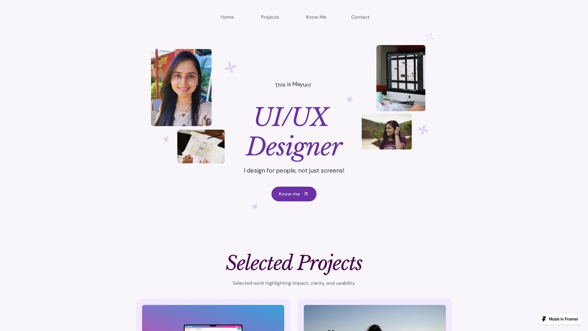 Portfolio website of Mayuri Salunke