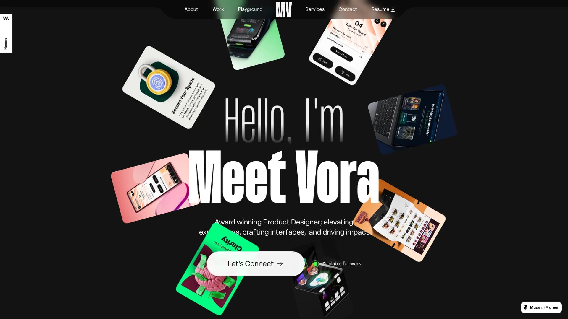 Portfolio website of Meet Vora