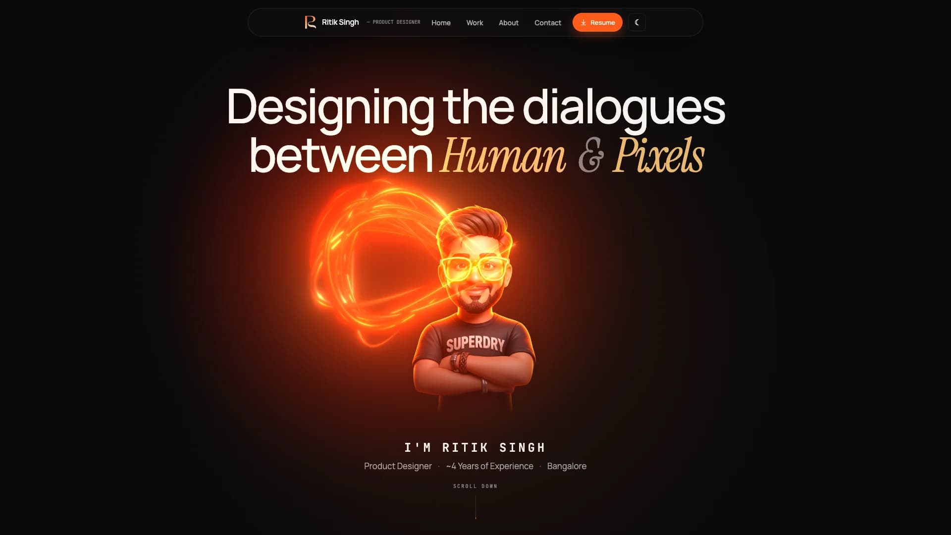 Portfolio website of Ritik Singh