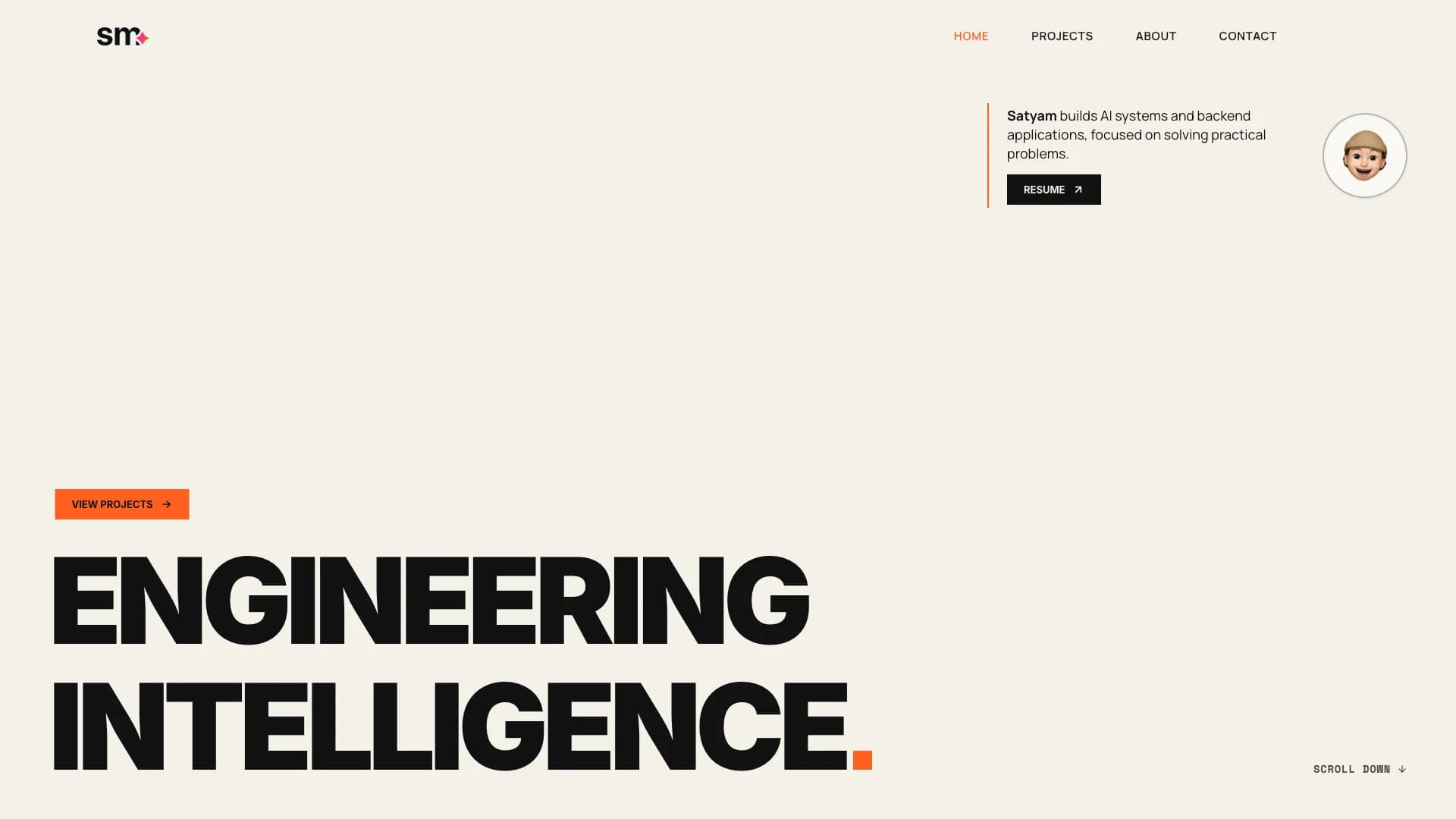 Portfolio website of Satyam Mohanty